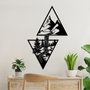 Wallity Cassade Accesorio Decorativo de Pared de Metal Negro